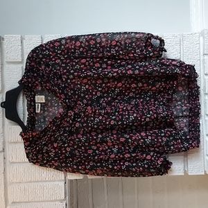 Route 66 Mid-Sleeve Floral Blouse